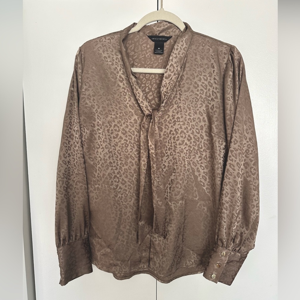 Leopard Print Blouse - image 1